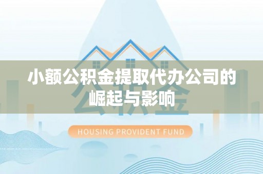 如皋小额公积金提取代办公司的崛起与影响